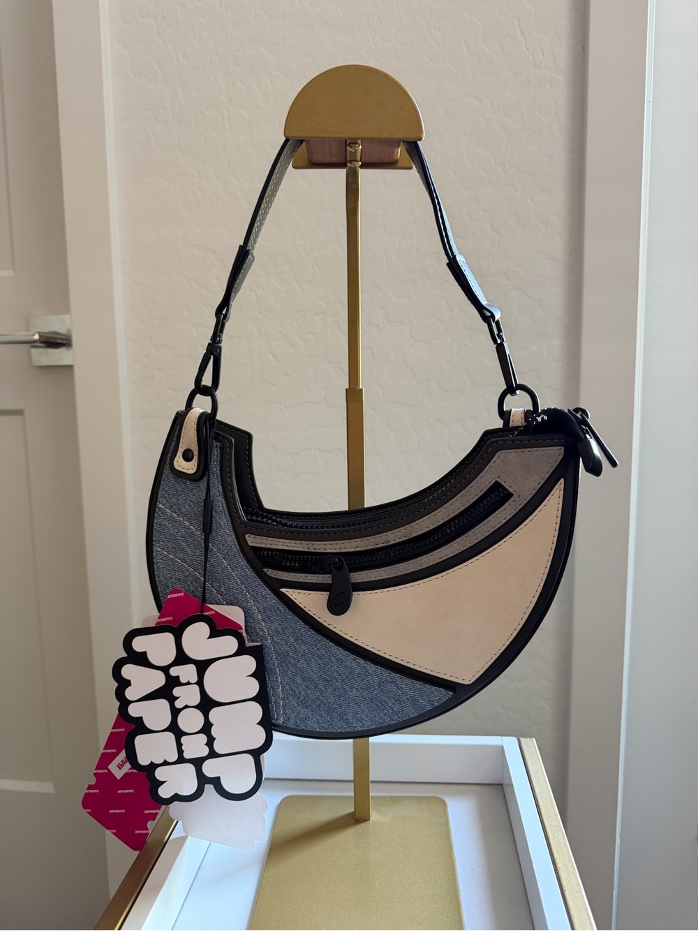 Jump From Paper Luna 2D Cartoon Style Shoulder bag Angel Blue